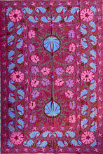 Carica l'immagine nel visualizzatore di Gallery, Telo decorativo Suzani multicolor singolo