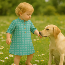 Carica l'immagine nel visualizzatore di Gallery, Pigiama e scamiciato bambini Elefanti Acqua Marina
