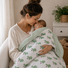 Load image into Gallery viewer, Fish&Bubbles baby quilt
