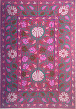 Carica l'immagine nel visualizzatore di Gallery, Telo copriletto-copridivano con ricami multicolor