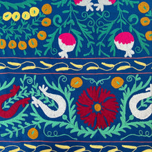 Carica l'immagine nel visualizzatore di Gallery, telo copriletto-copridivano con ricami floreali multicolor