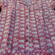 Load image into Gallery viewer, Pink elephants kid's pajamas and dress