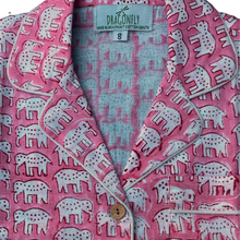 Load image into Gallery viewer, Pink elephants kid's pajamas and dress