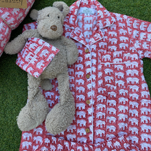 Carica l'immagine nel visualizzatore di Gallery, Pigiama e scamiciato bambini Elefanti Rosso