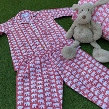 Carica l'immagine nel visualizzatore di Gallery, Pigiama e scamiciato bambini Elefanti Rosso