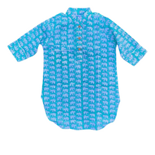 Carica l'immagine nel visualizzatore di Gallery, Pigiama e scamiciato bambini Elefanti Acqua Marina
