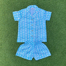 Carica l'immagine nel visualizzatore di Gallery, Pigiama e scamiciato bambini Elefanti Celeste